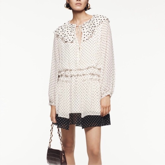 Zara Dresses & Skirts - Zara Studio POLKA DOT MINI DRESS LIMITED EDITION defect